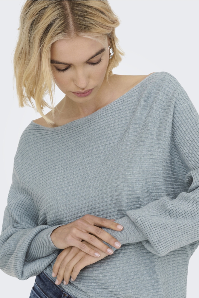 ONLADALINE LIFE L/S SHORT PULLO KNT 15226298 Arona/W. MELANGE